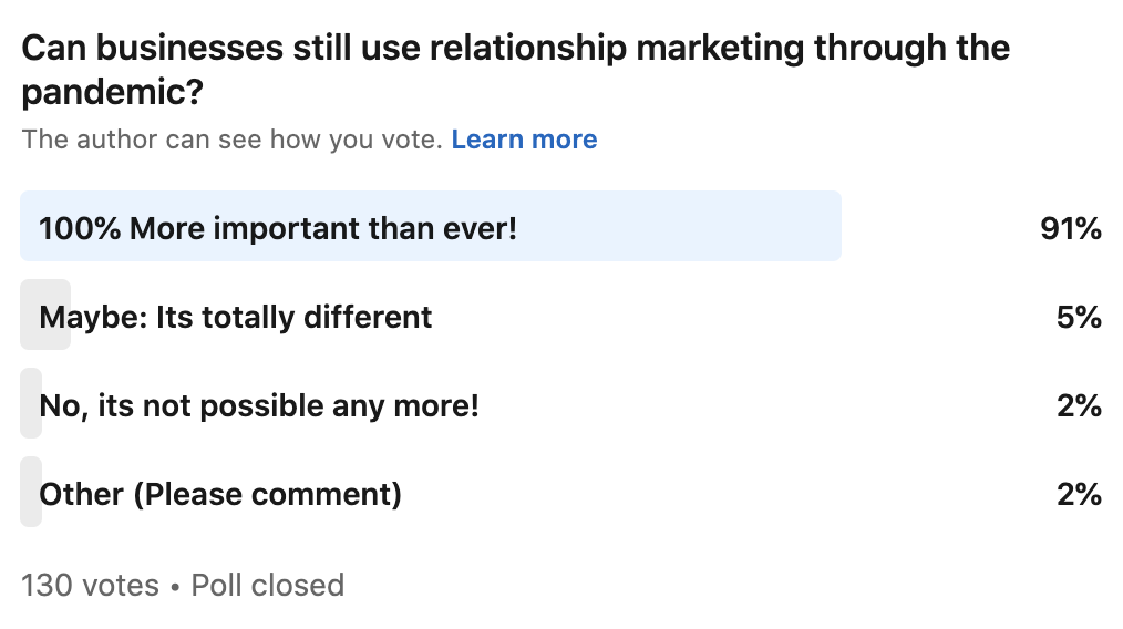 relationship marketing poll